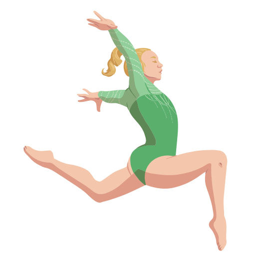 Green Leotard Gymnast | Print & Cut File