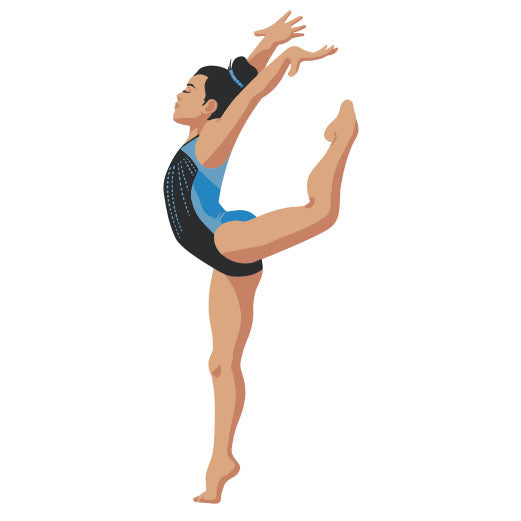 Blue Leotard Gymnast | Print & Cut File