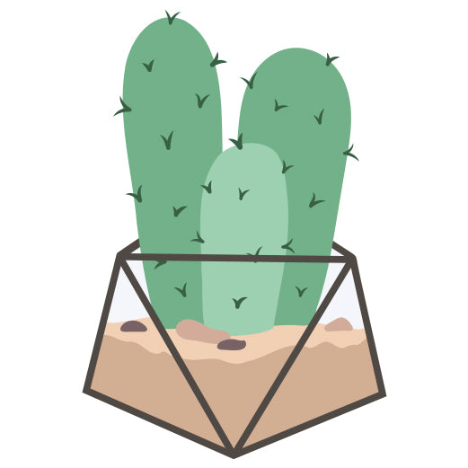 Cactus Terrarium | Print & Cut File