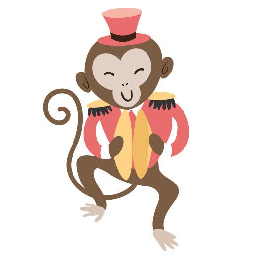 Circus Animal Music Monkey | Print & Cut File