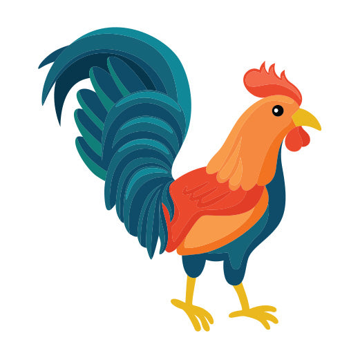 Colorful Rooster | Print & Cut File
