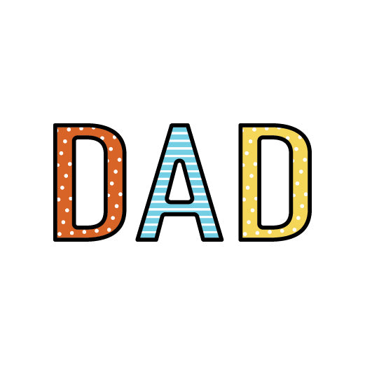 Dad Colorful | Print & Cut File
