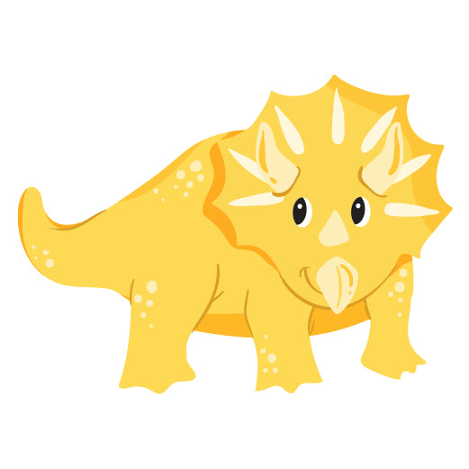 Dinosaur Triceratops Yellow | Print & Cut File