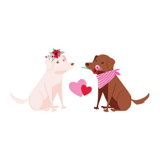 Dog Love Couple | Print & Cut File