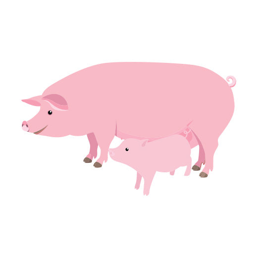 Pig and Piglet | Print & Cut File
