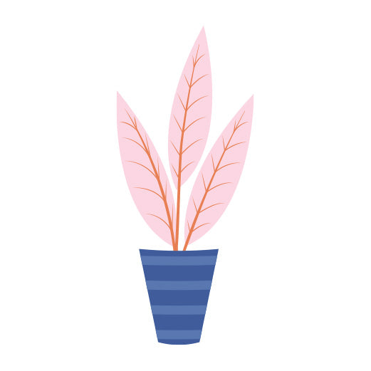 Pink Leaf Plant | Print & Cut File