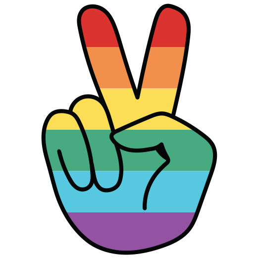 Rainbow Hand Peace | Print & Cut File