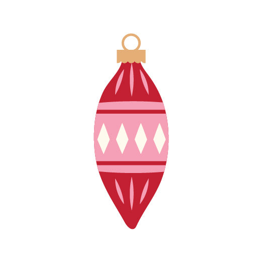 Red Pink Ornament | Print & Cut File