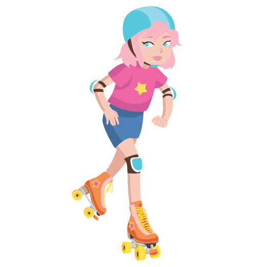 Roller Skating Girl | Print & Cut File
