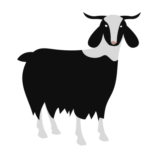 Shaggy Black Goat | Print & Cut File