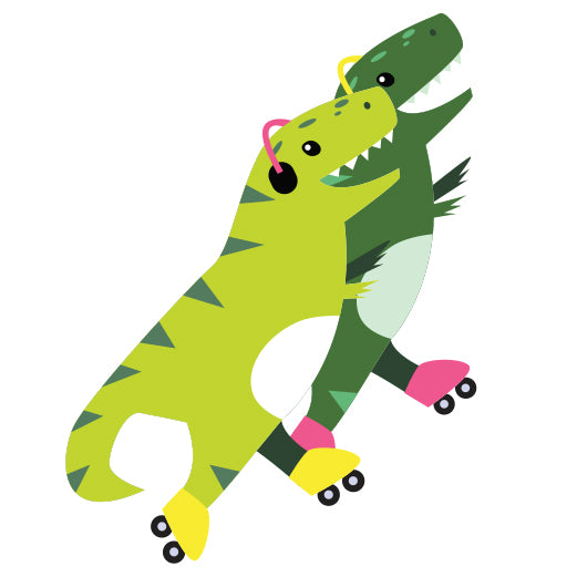 Skating Dino Friends | Print & Cut File